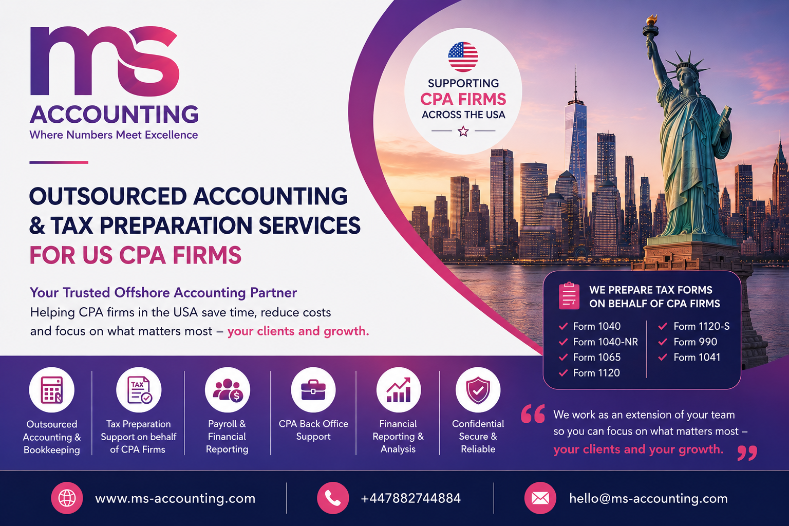 Outsourced Accounting & Tax Preparation Services for US CPA Firms